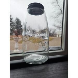 Vintage Drey Mason HG Fruit Jar Zinc Lid rb #841-1